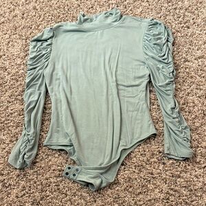 Love Tree Ruched Sleeve Bodysuit